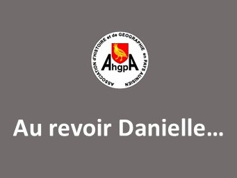 Au revoir Danielle…